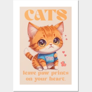 cute kitty love Posters and Art